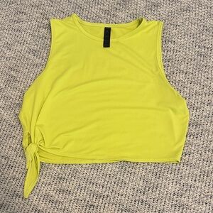 Kyodan Neon Yellow Side Tie Active Tank Top | Size Medium